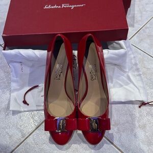 Salvatore ferragamo red shoes